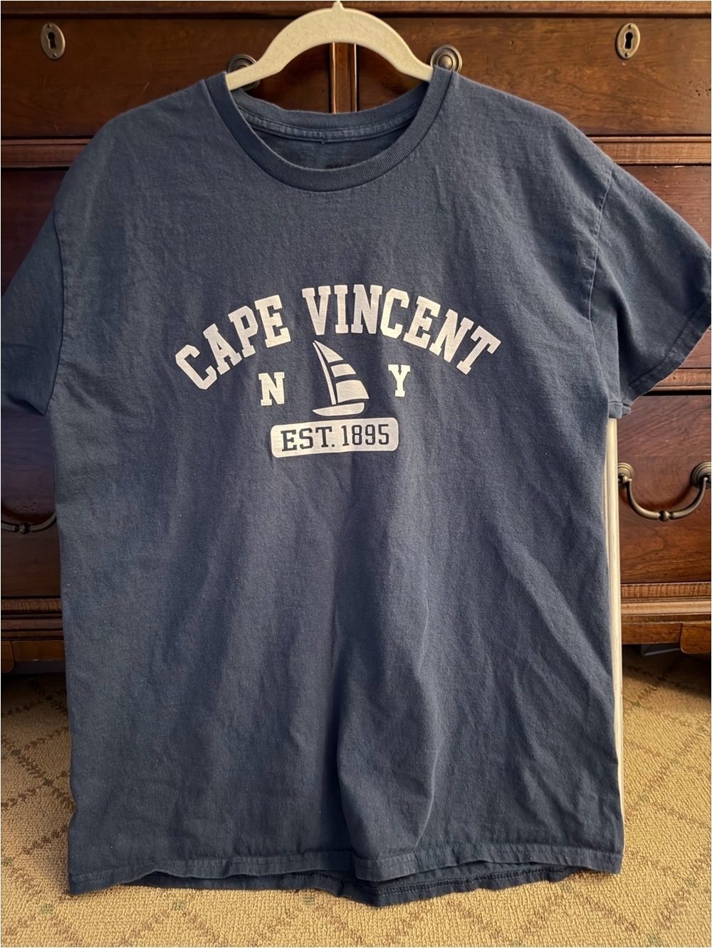 MV Sports Navy Cape Vincent, NY short sleeved T-shirt  L.
